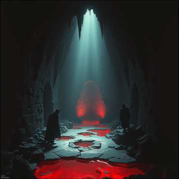 A huge ancient mythological beast awakens and rises from the deep