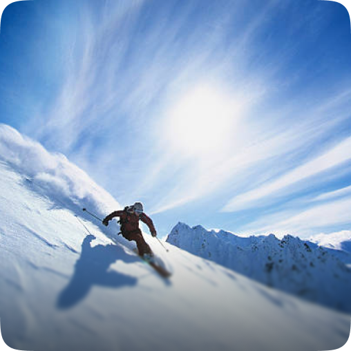 A photo of me tackling an advanced ski slope—write a song that expresses my love for skiing.