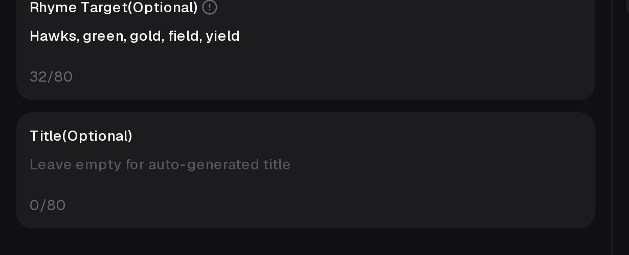 Rhyme maker Rhyme Target field filled with Hawks, green, gold, field, yield